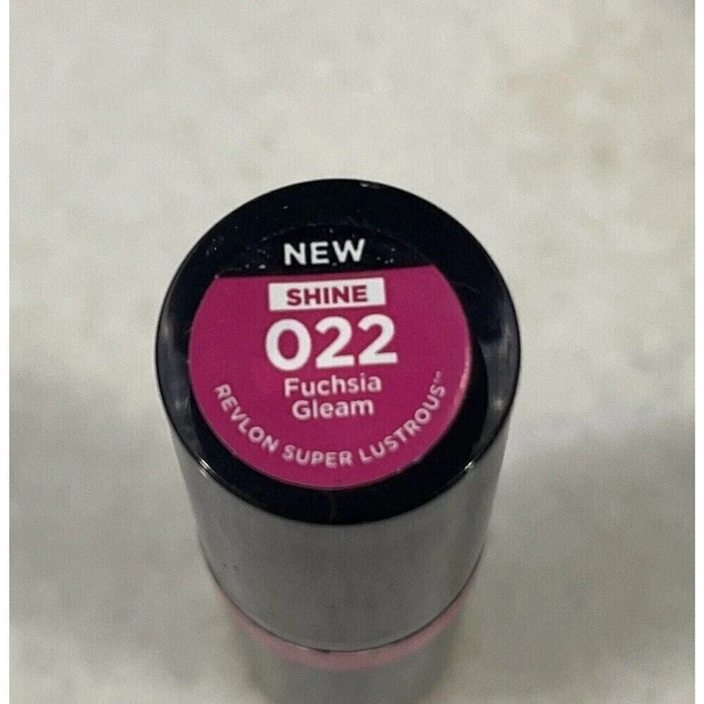 (2) Revlon Super Lustrous Glass Shine Lipstick 022 Fuschia Gleam 0.15 oz Sealed